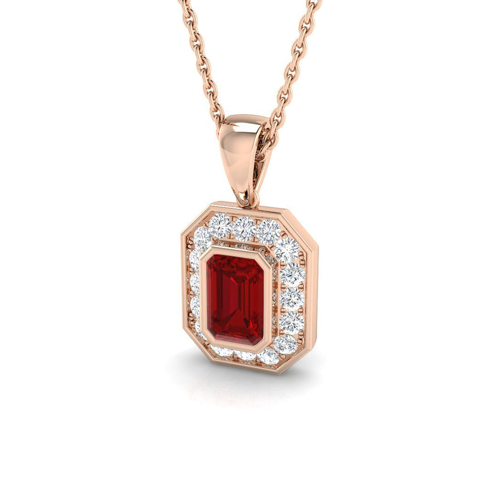 Amora Ruby Pendant 1ct Gold (Without Chain )