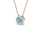 Amode Aquamarine Pendant 0.3ct to 1ct Gold (Without Chain )