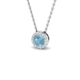 Amode Aquamarine Pendant 0.3ct to 1ct Gold (Without Chain )