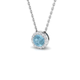 Amode Aquamarine Pendant 0.3ct to 1ct Gold (Without Chain )