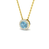 Amode Aquamarine Pendant 0.3ct to 1ct Gold (Without Chain )