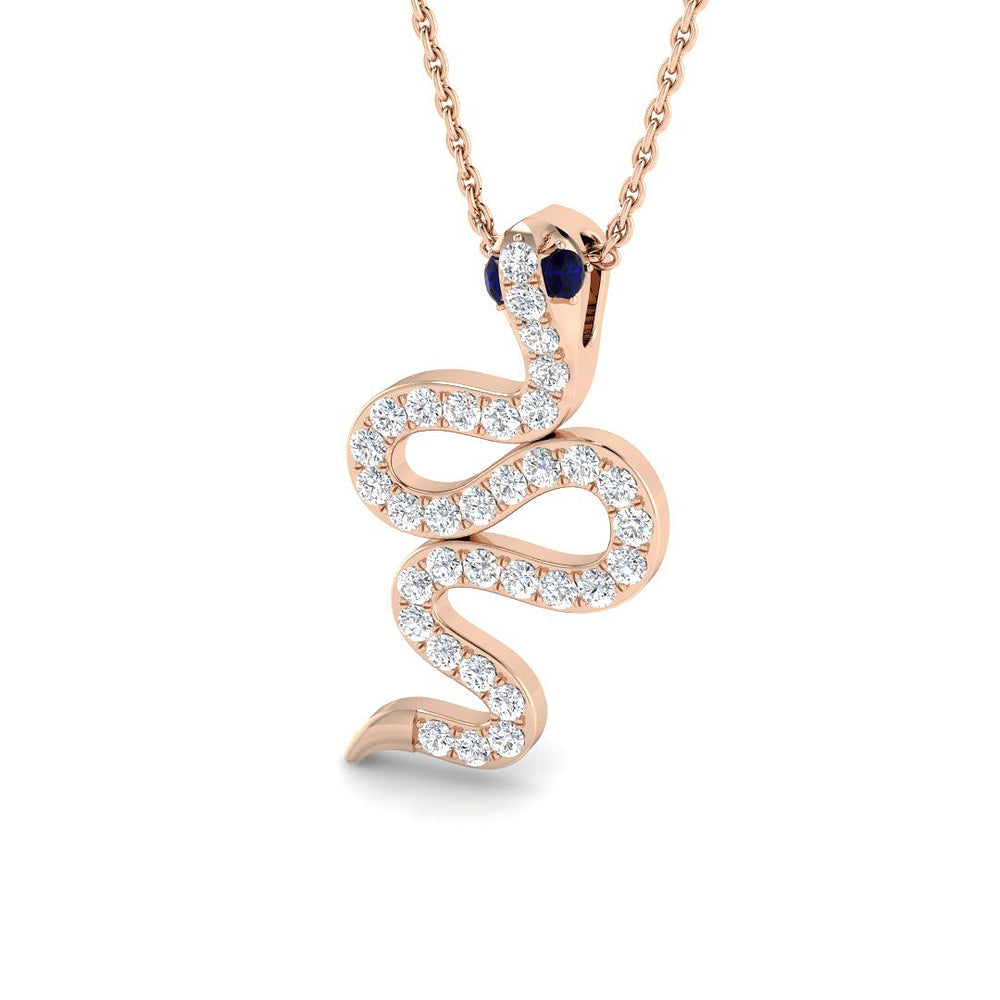 Acorn Sapphire Pendant 0.25ct to 0.5ct Gold (Without Chain )