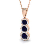 Walter Blue Sapphire Pendant 1ct to 1.5ct Gold (Without Chain )