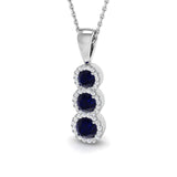 Walter Blue Sapphire Pendant 1ct to 1.5ct Gold (Without Chain )