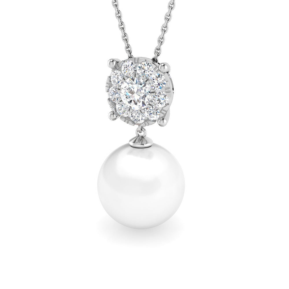 Arrow Gemstone Pearl Pendant 8ct Gold (Without Chain )