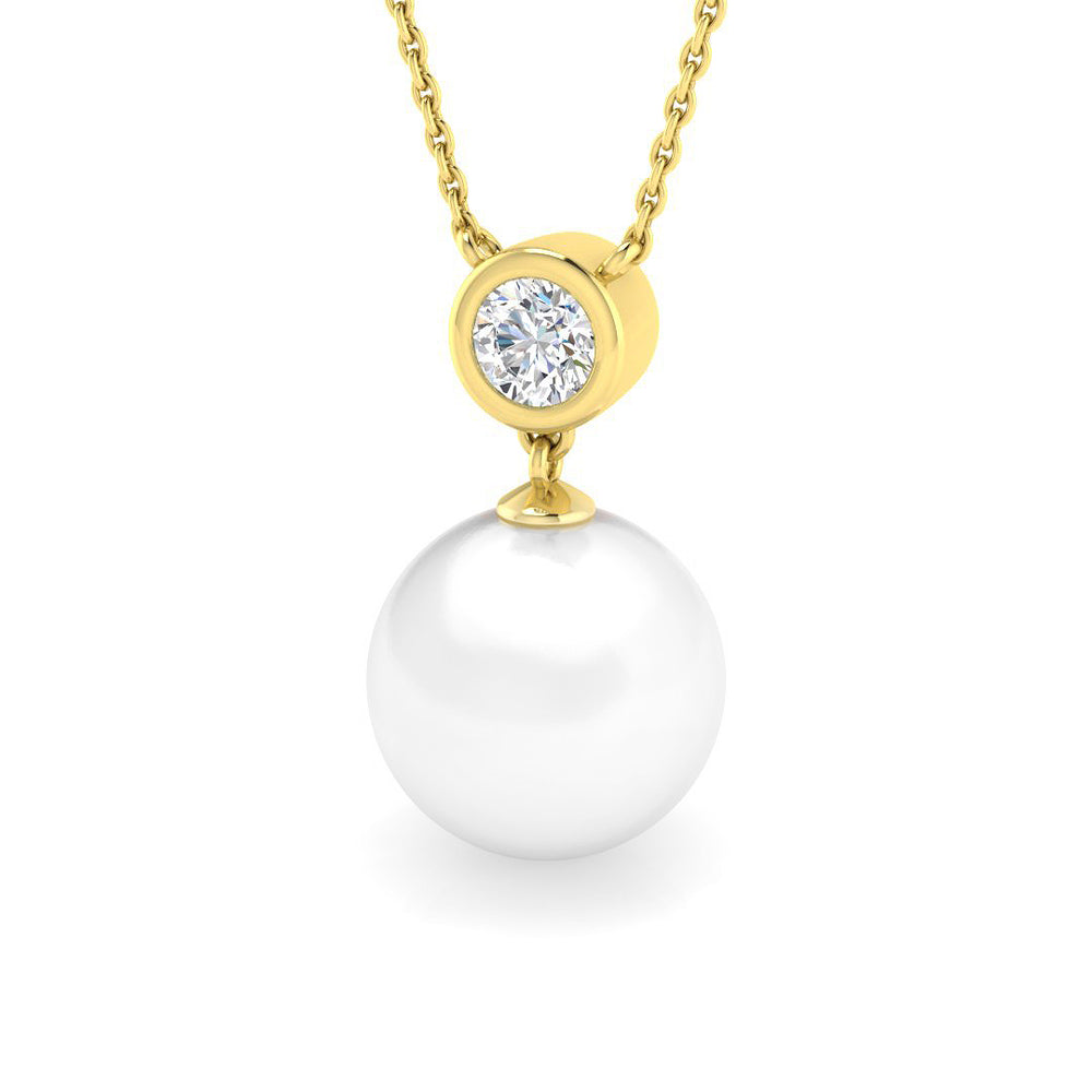 Aroid Gemstone Pearl Necklace 2.5ct to 6.5ct Gold Platinum