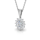 Axite Halo Diamond Pendant 0.5ct Gold (Without Chain )