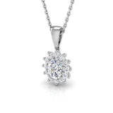 Axite Halo Diamond Pendant 0.5ct Gold (Without Chain )