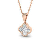 Aviso Clover Pendant 0.5ct Diamond Gold(Without Chain )