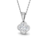 Aviso Clover Pendant 0.5ct Diamond Gold(Without Chain )