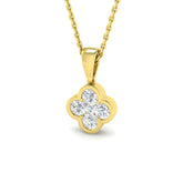 9ct Yellow Gold 0.43ct Lab Grown Diamond Clover Pendant