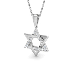 0.2 Carat D-E/VS Lab Grown Round Diamond Designer Pendant 9k White Gold Ready To Ship
