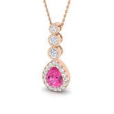 Bairn Pink Sapphire Pendant 1.75ct Gold (Without Chain )