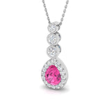 Bairn Pink Sapphire Pendant 1.75ct Gold (Without Chain )