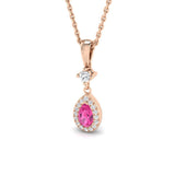 Balsa Pink Sapphire Pendant 0.33ct Gold (Without Chain )