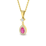 Balsa Pink Sapphire Pendant 0.33ct Gold (Without Chain )