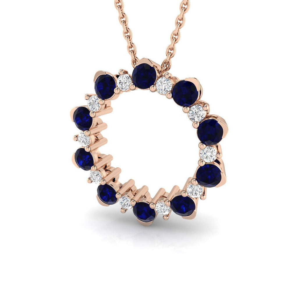 Balmy Blue Sapphire Pendant 0.75ct to 1ct Gold (Without Chain )