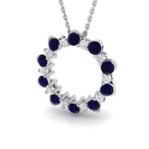 Balmy Blue Sapphire Pendant 0.75ct to 1ct Gold (Without Chain )