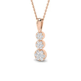 Borago Cluster Diamond Pendant 0.33ct to 4ct Gold (Without Chain )