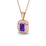 Bendy Amethyst Pendant 0.5ct to 1.25ct Gold (Without Chain )