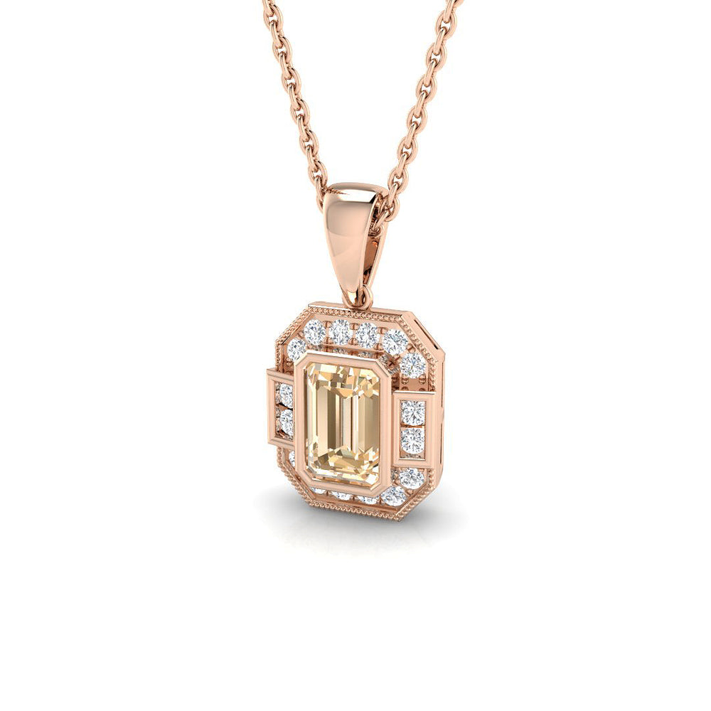 Bendy Amethyst Pendant 0.5ct to 1.25ct Gold (Without Chain )