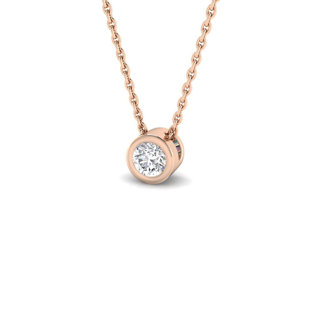 Reseda Solitaire Diamond Pendant 0.15ct-0.75ct Gold (Without Chain )