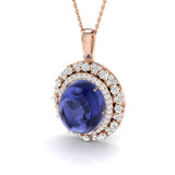 Brief Tanzanite Pendant 11ct Gold (Without Chain )