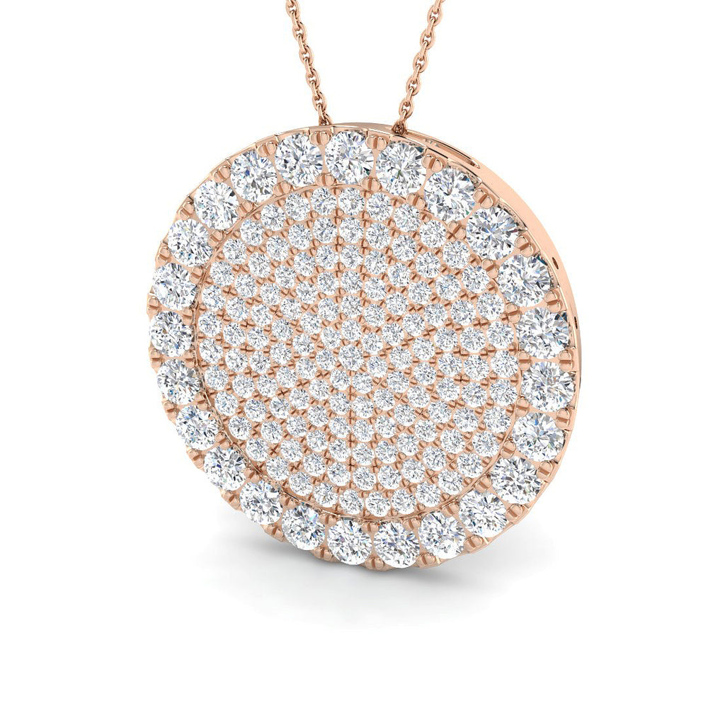 Butyl Diamond Necklace Circle of Life 5.5ct Gold (Without Chain )