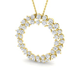 Calve Diamond Pendant Circle of Life 3ct Gold (Without Chain )