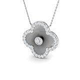 Draba Diamond Clover Necklace 1ct Gold Platinum