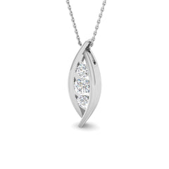 0.7 Carat D-E/VS Lab Grown Round Diamond Designer Pendant 9k White Gold |Ready To Ship