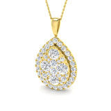 Candy Cluster Diamond Pendant 5.5ct Gold (Without Chain )