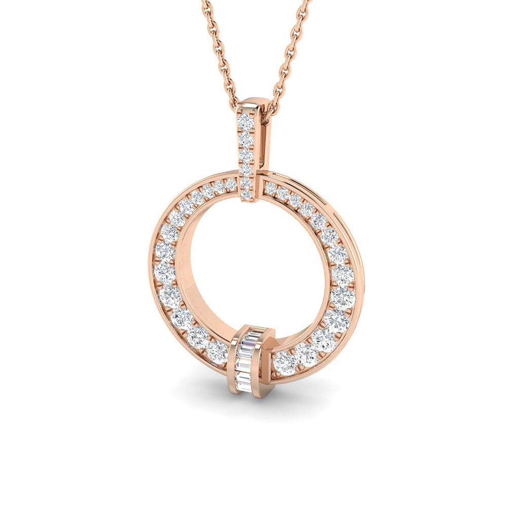 Carat Diamond Necklaces Circle of Life 0.5ct Gold (Without Chain )