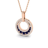 Cedar Blue Sapphire Pendant 0.5ct to 1ct Gold (Without Chain )