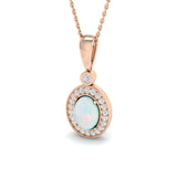 Clank Opal Pendant 1ct to 2ct Gold Gemstone Necklace(Without Chain )