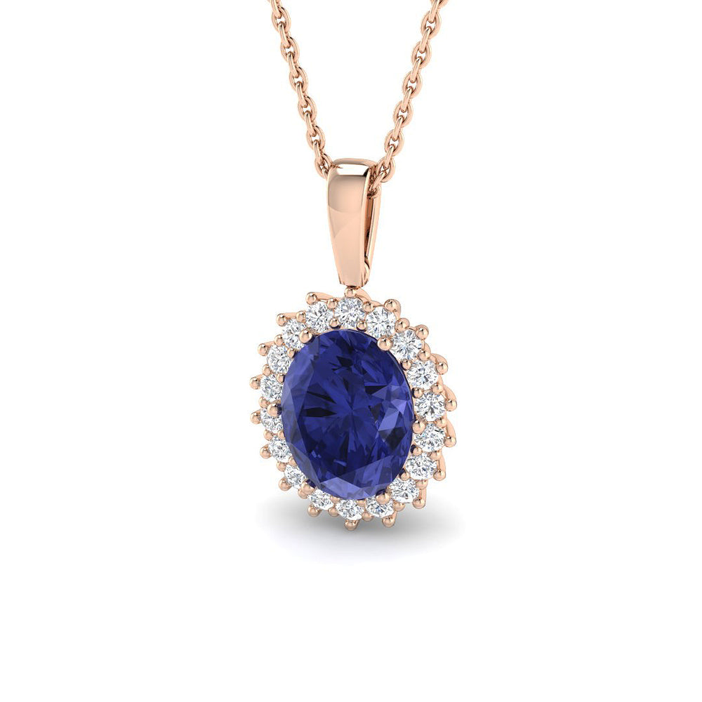 Drake Gemstone Necklace 3.5ct Gold(Without Chain )