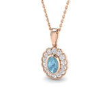 Filum Aquamarine Pendant 0.75ct Gold (Without Chain )
