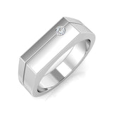 Lab-Grown Round Cut Men's Diamond Ring | 0.10ct | Hallmarked Gold & Platinum