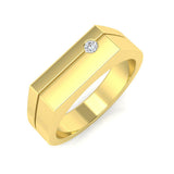 Lab-Grown Round Cut Men's Diamond Ring | 0.10ct | Hallmarked Gold & Platinum