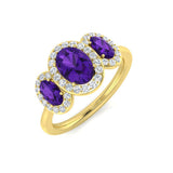 Amethyst Trilogy Ring
