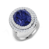 Vintage Tanzanite Gemstone Ring in White Gold