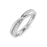 0.10ct D/VVS Lab-Grown Round Cut Diamond Half Eternity Ring