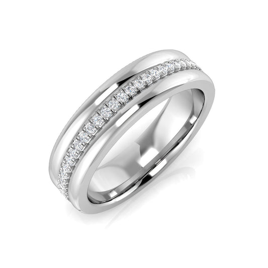 0.10ct Lab-Grown Round Cut D/VVS Diamond Half Eternity Ring