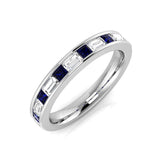 Diamond Gatekhead Blue Sapphire Ring | 0.5ct - 1ct