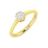 Bague de fiançailles en diamant rond naturel