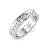 0.10-0.40ct Lab-Grown Round Cut D/VVS Diamond Half Eternity Ring