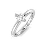Marquise Diamond Engagement Ring | 0.2 Carat, Platinum & Gold