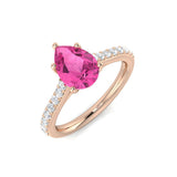 Diamond Godalmibg Pink Sapphire Ring | 1.75ct