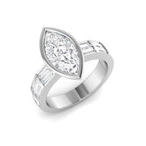 Baguette Diamond Ring, Natural Diamond Ring, Engagement Ring