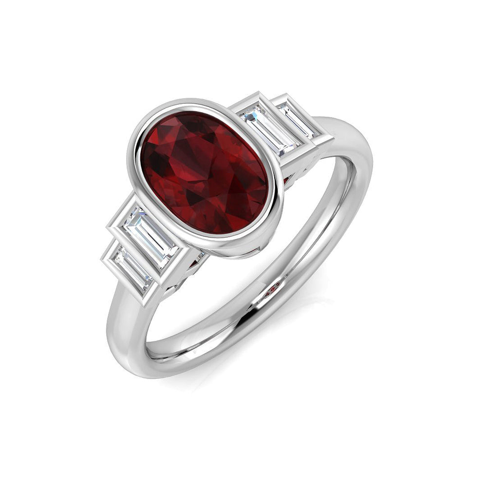 Oval Cut Ruby Ring